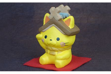 山陰浜田の伝統芸技術で作られた「しまねっこ招き猫」 縁起物 記念品 インテリア 敬老の日 【013_1522】