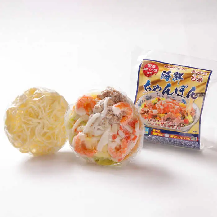 【海鮮具入】 ちゃんぽん ・ 皿うどん セット 計 12食 (各 6食 ) / 長崎ちゃんぽん 麺 スープ付 ちゃんぽん 皿うどん スープ 冷凍 具材 具 冷凍 / 南島原市 / こじま製麺 [SAZ009]