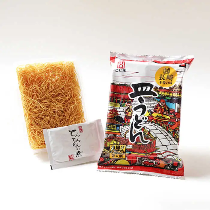 【 長崎本場の味】 皿うどん スープ付き 計 20人前 ( 2人前 × 10袋 )  / 長崎 とんこつ 皿うどん スープ 乾麺 麺 具材 具 / 南島原市 / こじま製麺 [SAZ013]