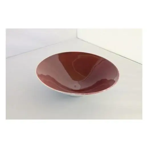 辰砂釉の陶芸作品「鉢」【18112】