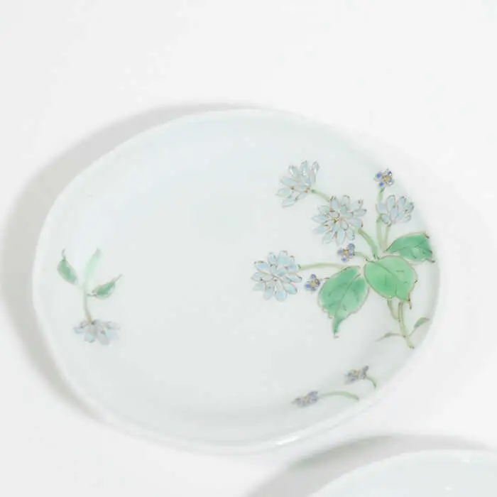 【波佐見焼】小花紋 小皿 ペアセット 食器 皿 【藍水】 [GB38]  波佐見焼