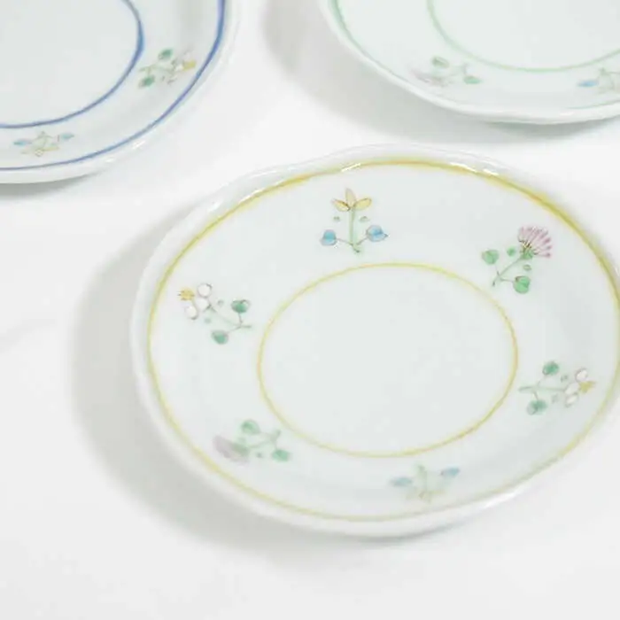 【波佐見焼】花暦 小皿 3枚セット 食器 皿 【藍水】 [GB42]  波佐見焼