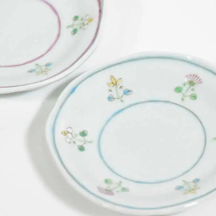 【波佐見焼】花暦 小皿 ペアセット 食器 皿 【藍水】 [GB44]  波佐見焼