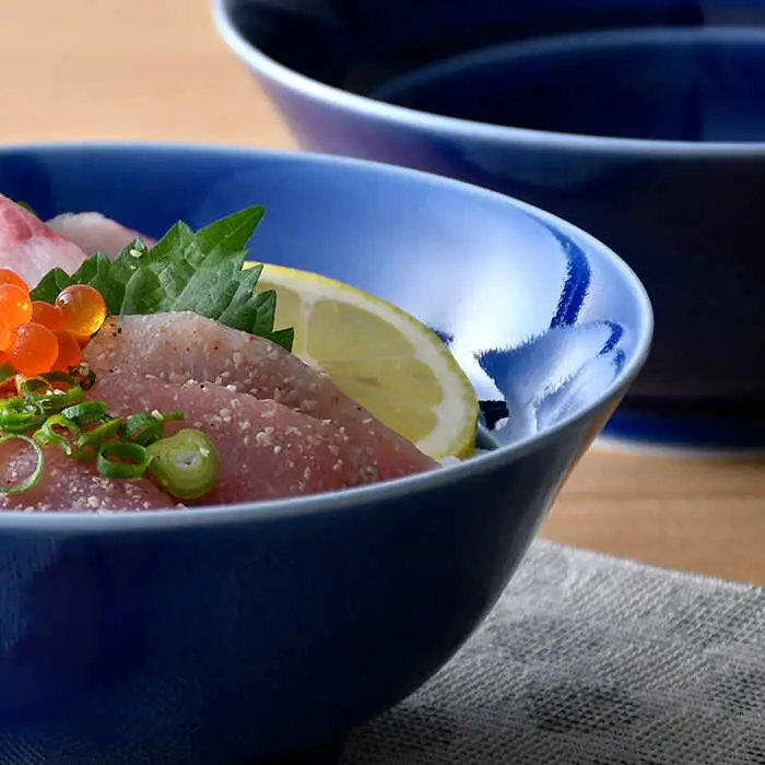 【波佐見焼】粋碗 どんぶり 茶碗 ブルー ペアセット 食器 皿 【光春窯】 [XD65] 波佐見焼