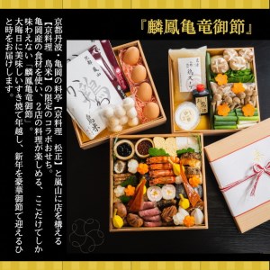 【京料理 鳥米×松正】おせち 麟鳳亀竜御節 生おせち 冷蔵