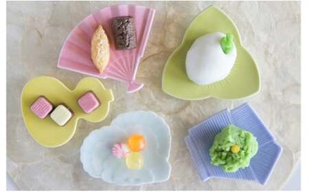 ARITA PORCELAIN LAB (アリタポーセリンラボ) 吉祥小皿5枚セット 有田焼 おめでたい カラフル cg007