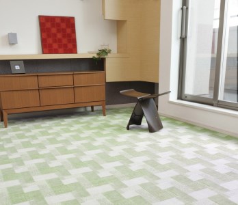 日本製 抗菌 カーペット グリーン 1枚 6帖 約261×352cm 600003560型 [2957]