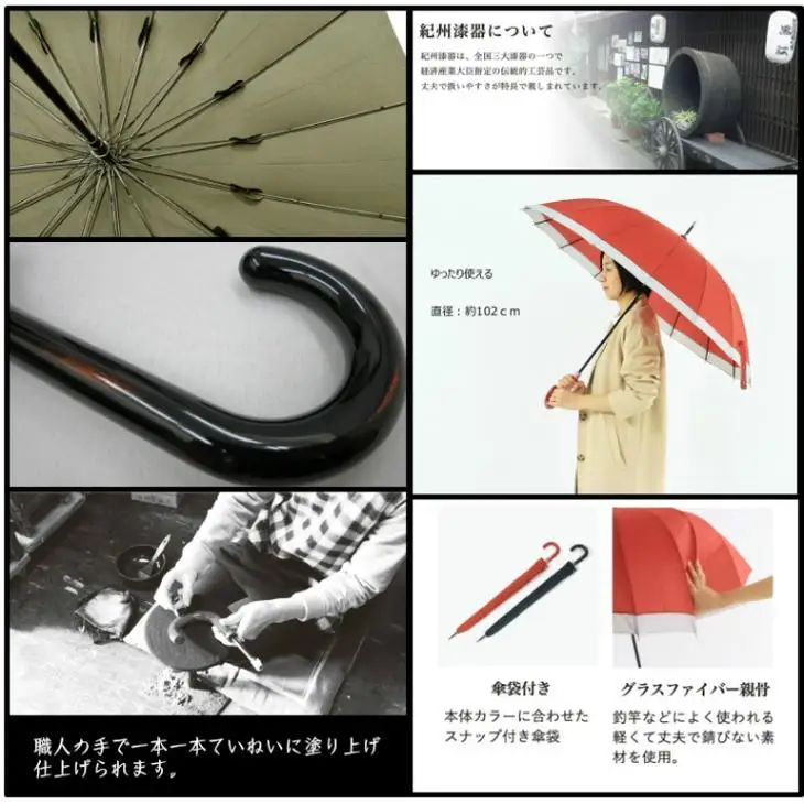 【ふるさと納税】ペア傘　紀州漆器アンブレラ【根来曙セット】16本骨和傘　お揃いめおと傘　風に強い丈夫グラスファイバー骨　カバー付き　夫婦箸夫婦茶碗ならぬ夫婦傘　結婚記念日・父の日母の日・敬老の日にも適したギフト箱入 ※着日指定不可