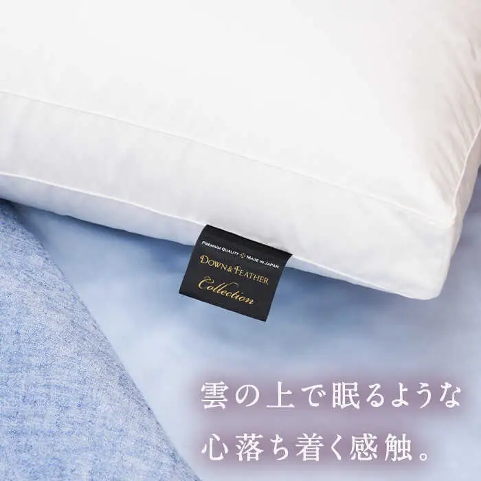 ダウンピロー リュクス 枕 羽毛 まくら ホワイトダウン70％ 無地 ホワイト《壱岐市》【富士新幸九州】 [JDH065] 49000 49000円