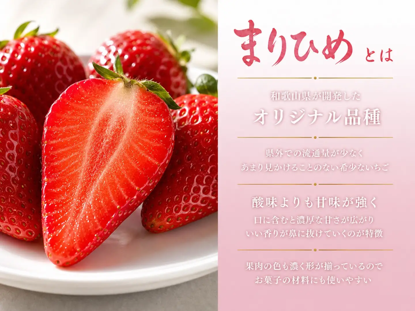 紀州和歌山ブランドいちご「まりひめ」約250g×4P いちご◇