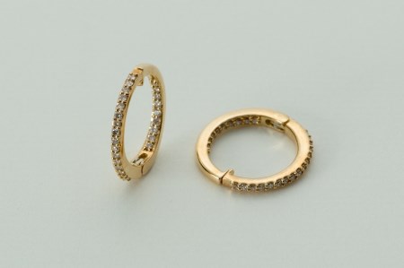 【ジュエリーの街、山梨県甲府市】ダイア0.50ct K18ピアリング　E4356Y
