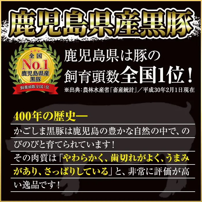 No.618 (B-2701)鹿児島黒豚スライスセット計1.8kg(黒豚バラスライス300g×2P・黒豚肩ローススライス300g×2P・黒豚ローススライス300g×2P)国産 九州産 黒豚 豚肉 バラ 肩ロース ロース スライス 冷凍 【さつま日置農協】