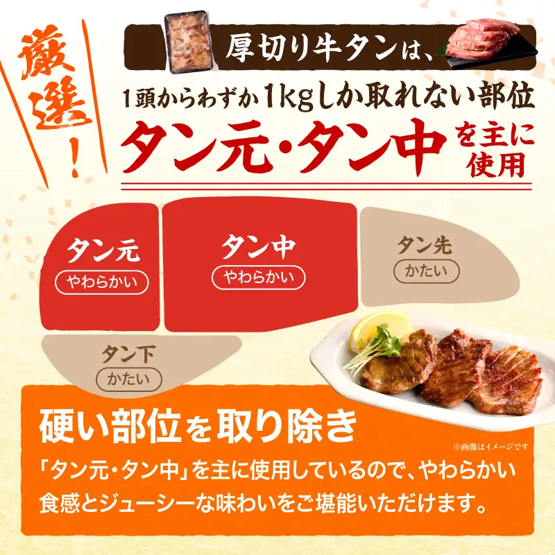 牛タン 厚切り 牛タン[訳あり 塩味 1kg]