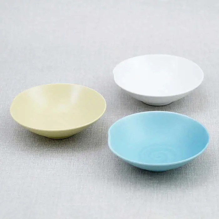 【波佐見焼】アイシー ボウル 小 （ホワイト・イエロー・ブルー） 3点セット 食器 皿 【団陶器】 [PB112] 波佐見焼