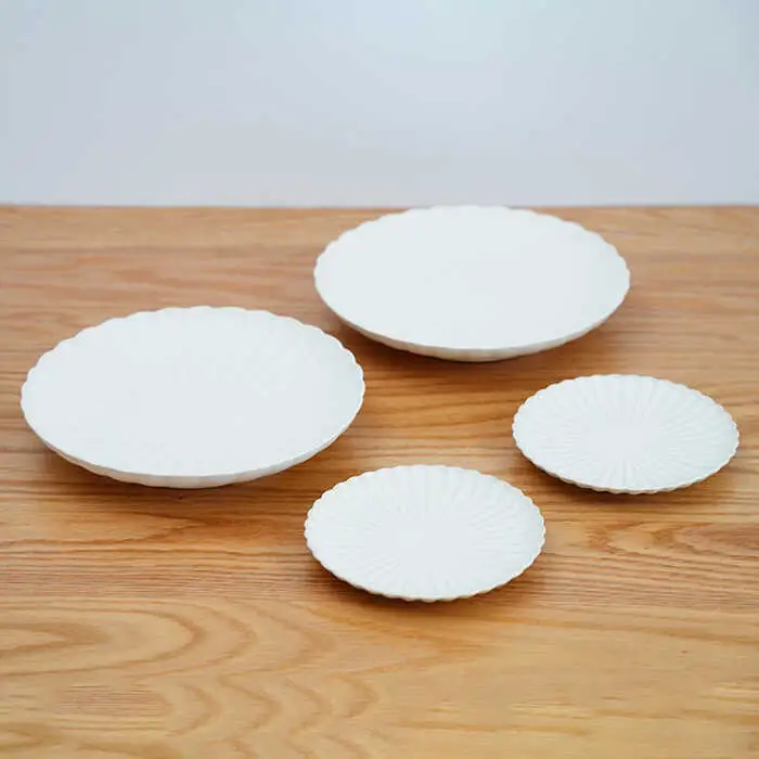 【波佐見焼】花しのぎ 大皿 小皿 （白） 4点セット 食器 皿 【団陶器】 [PB95] 波佐見焼