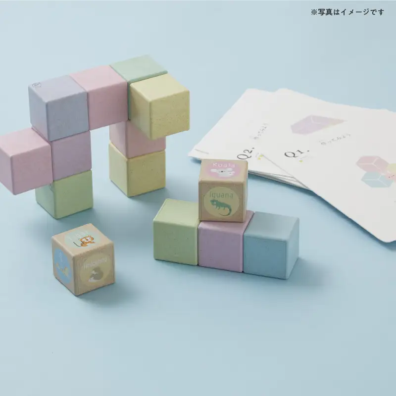 キューブ型の知育玩具【にじいろキューブ（マグネット）】