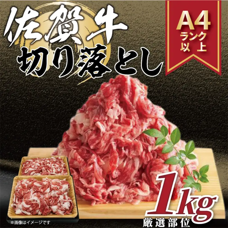 艶さし！佐賀牛切り落とし 500g×2P (合計1kg)