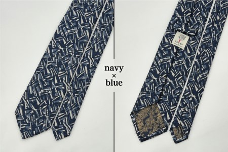 【TORAW】TORAW035 ネイビー×ブルー ネクタイ ビジネス シルクネクタイ プレゼント 日本製
