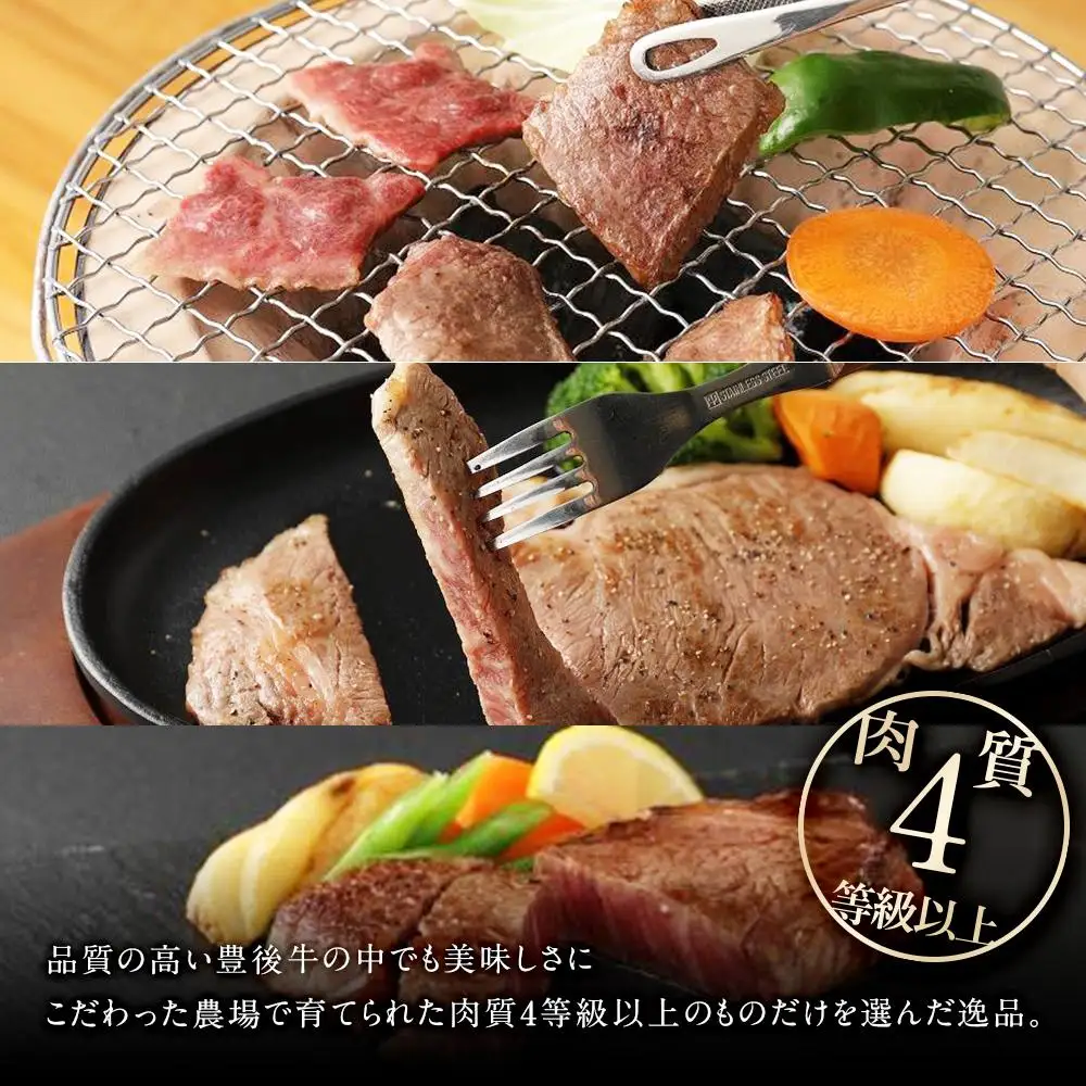 【3回定期便】【おおいた和牛】食べ比べ充実コース 総計1.3kg ｜ 肉質4等級以上 こだわりの逸品