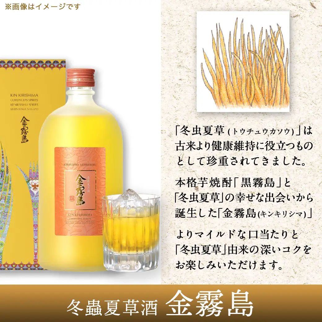 【霧島酒造】健麗酒3本セット 金霧島・黒宝霧島・Ax霧島≪化粧箱入り≫〔AH-0104〕_(都城市) 冬蟲夏草酒 金霧島 チャーガ酒 黒宝霧島 アスタキサンチン酒 Ax霧島 25度 720ml