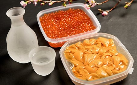 塩水うに (生ウニ) 150g いくら昆布醤油漬け 200g F4F-1568