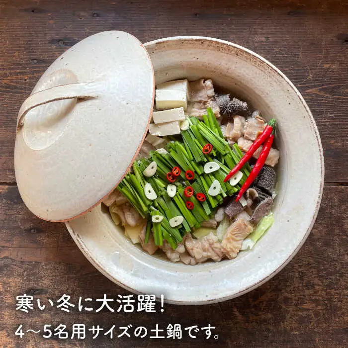 [受注生産] 耐熱 灰釉 シリーズ 土鍋 9号 糸島市 / うつわと手仕事の店 研 [ARD029]