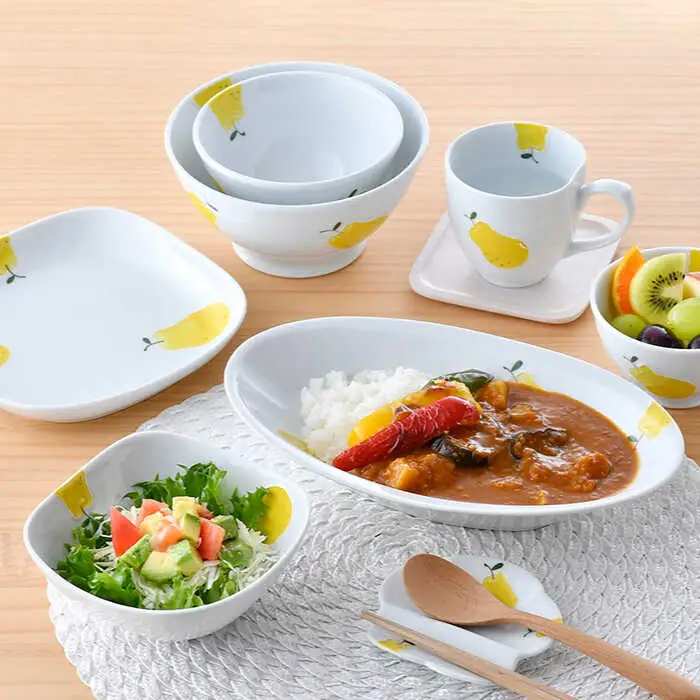 【波佐見焼】ラフランス いれこ碗 茶碗 ボウル カレー皿 マグカップ ホームセット 食器 皿 【松幸陶芸】 [HB43] 波佐見焼