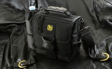 カスタムバッグF2／ハイエンドモデル＜ボトルホルダーセット仕様＞　ウエスト バッグ サブ 500ml ボトル ホルダー 耐久 ブラック バリスティックナイロン バンナイズ VanNuys かばん ショルダーバッグ  ダークグレー