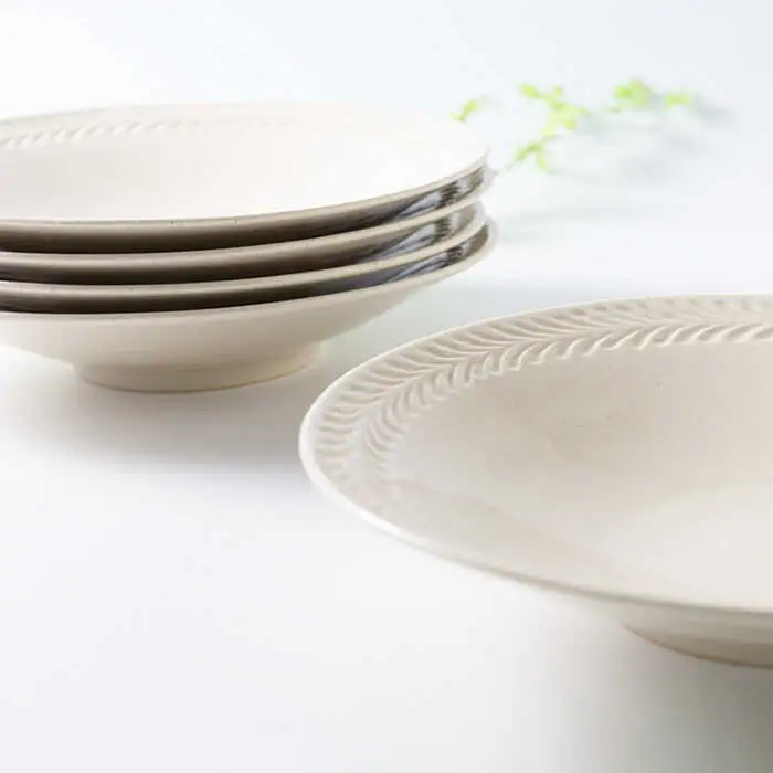 【波佐見焼】ローズマリー （アイボリー） マルチボウル 5個セット 食器 皿 【福田陶器店】 [PA270]  波佐見焼