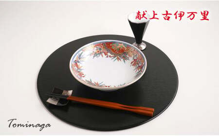 献上古伊万里皿と十角杯・市松箸置のペアセット 有田焼 富永陶磁器 ew005