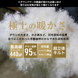 羽毛布団 シングル カナダコロニアルホワイトダウン95％ 布団