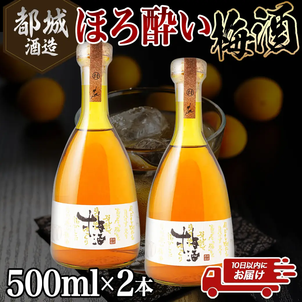 都城酒造 ほろ酔い梅酒2本≪みやこんじょ特急便≫〔14-67-M13-2-Q〕_(都城市) プレミアム梅酒 14度 500ml 2本 都城酒造 梅酒
