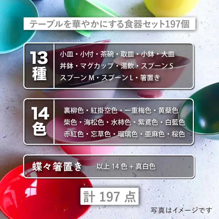【波佐見焼】テーブルを華やかにする 食器セット 小皿・茶碗・小鉢・大皿・どんぶり・マグカップ 含む 計197個 食器 皿 【DRESS】 [SD47] 波佐見焼