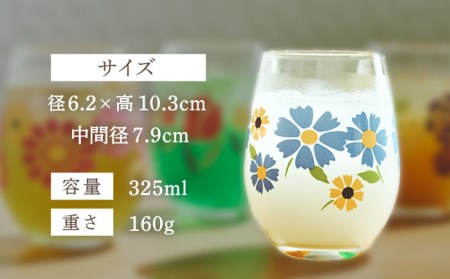 飲み物の温度で絵柄が変わる 昭和レトロな懐かしいデザイン グラス 4点 セット【昭和転写】[TCF001]