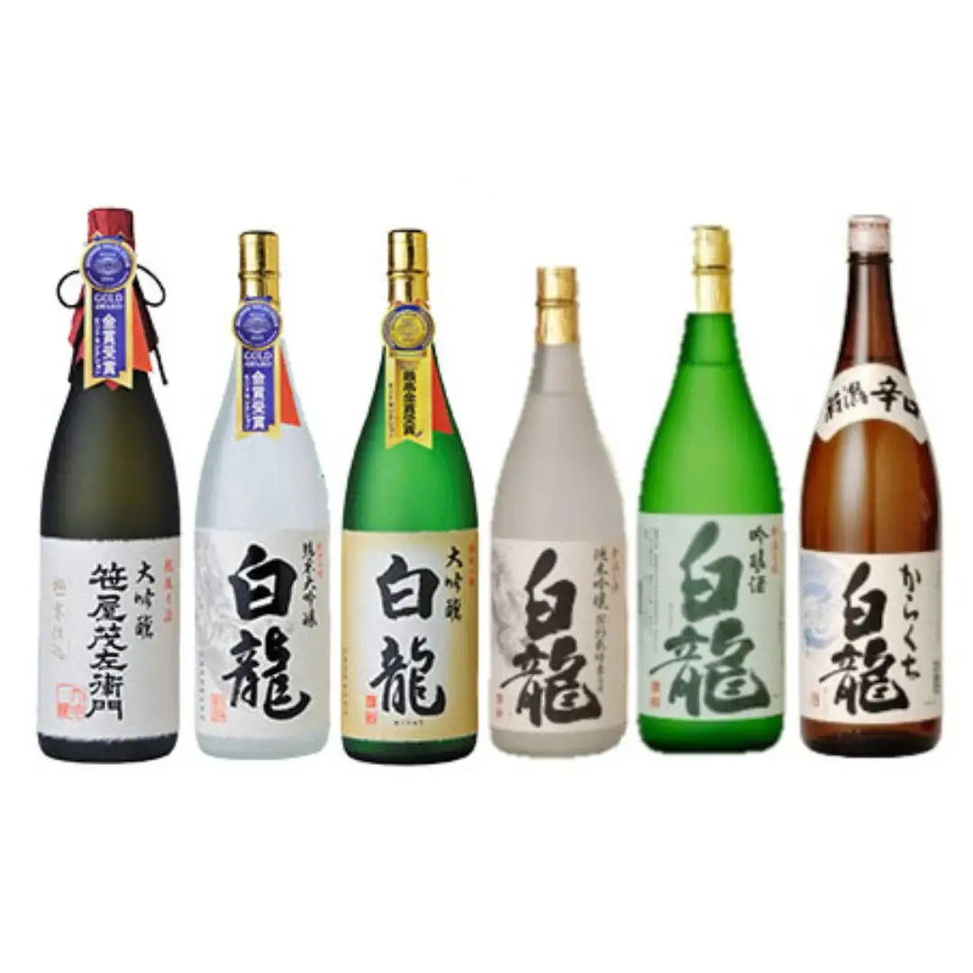 白龍酒造 飲みくらべ 1.8L×6本セット 特撰大吟醸 笹屋茂左衛門 純米大吟醸 大吟醸 吟醸 純米吟醸 からくち辛口  白龍 はくりゅう 酒 日本酒 ポン酒 のみくらべ 飲み比べ 呑み比べ 父の日  新潟県 阿賀野市 1O11115