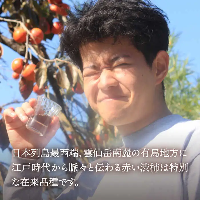 【業界誌 (料理通信) お宝食材コンテスト ベスト20選出】天然 酵母 柿酢 600ml×3本 / 柿 かき カキ お酢 酢 発酵食品 / 南島原市 / 中邨 [SAG003]