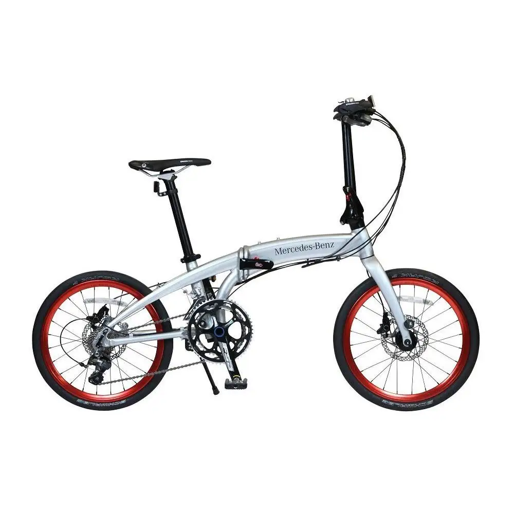 防災対応　メルセデスベンツ ノンパンク折りたたみ自転車２０型＜シルバー＞