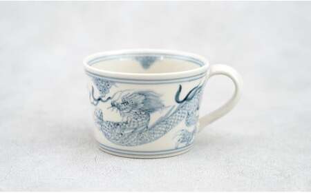 有田焼 坂本窯陶工房 龍絵スープマグ 35000円 3.5万円 dy004