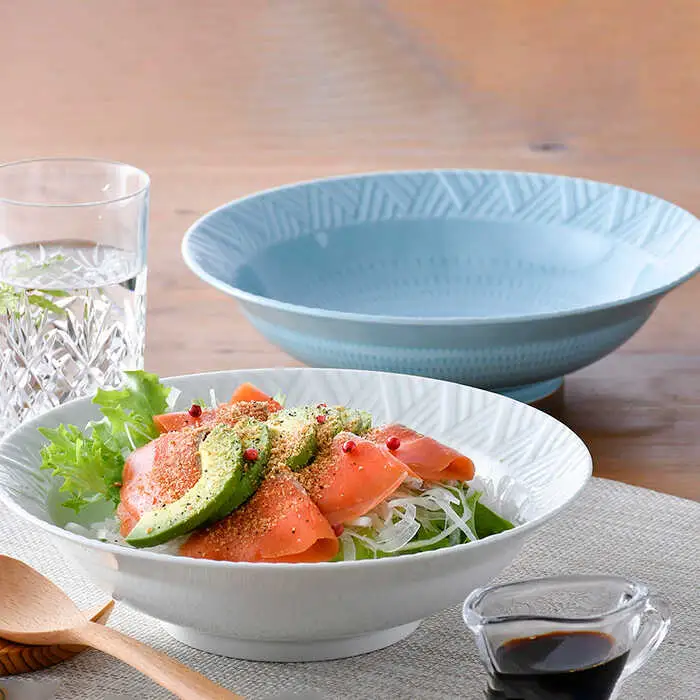 【波佐見焼】WAVE 盛鉢 ボウル 2色セット 食器 皿 【一真窯】 [BB57]  波佐見焼