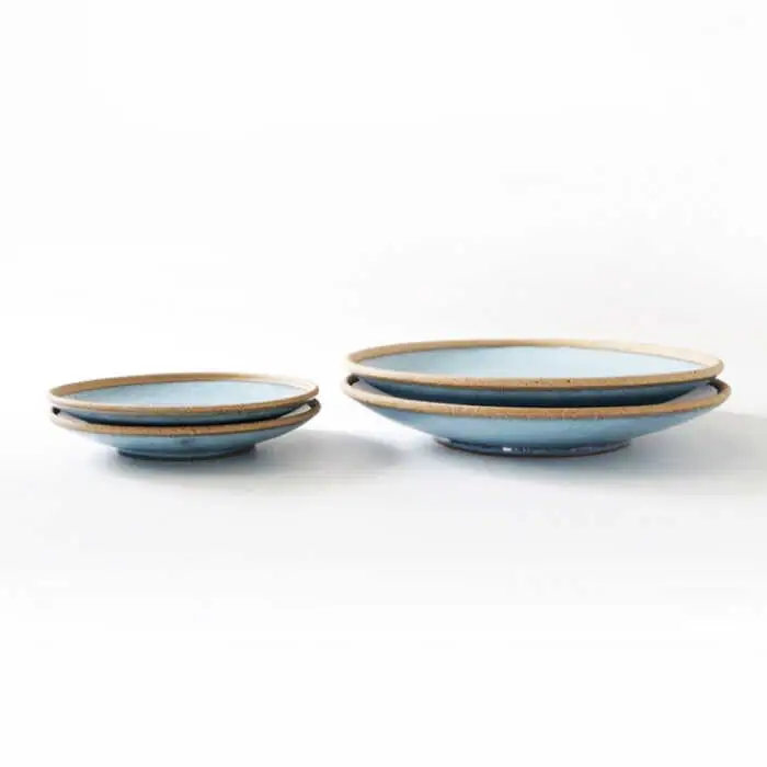 【波佐見焼】BLUE プレート 25cm 17cm ペアセット 食器 皿 【奥川陶器】 [KB54]  波佐見焼