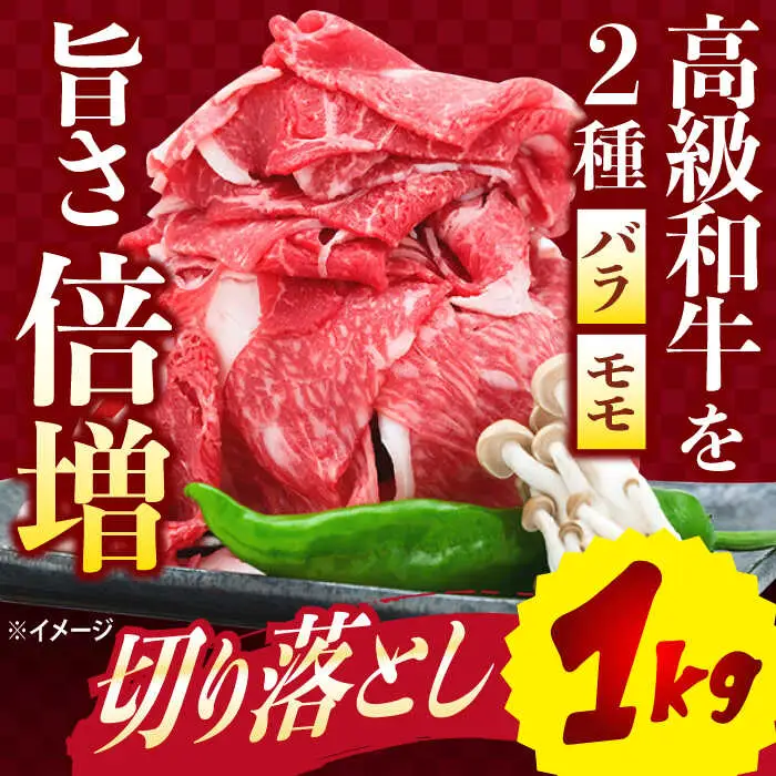 【3回定期便】 切り落とし 長崎和牛 （バラ・モモMIX）1kg 和牛 牛肉 切り落とし 便利 使いやすい 切り落とし ＜株式会社 黒牛＞ [CBA061]