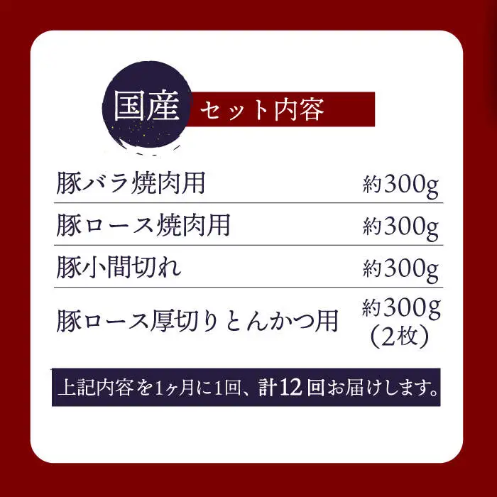 【訳あり】【12回定期便】【大人気こま切れ入り♪】大西海SPF豚 国産豚 豚肉4種類 1.2kgセット 【大西海ファーム食肉加工センター】 [CEK169]