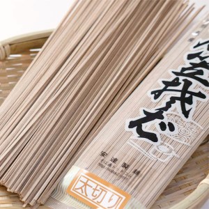 安達製麺 太切り花笠蕎麦 そば  麺 乾麺 ご試食用麺つゆ付き 180g×10束 20人前 山形県村山市産 ad-sbfhx10