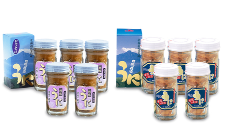 北海道 礼文島産 ウニの甘塩一夜漬け 食べ比べセット (エゾバフン・ムラサキ 60g×各5本)［株式会社やまじょう］【 うに ウニ 雲丹 一夜漬け 塩うに バフンウニ ムラサキウニ 食べ比べ 珍味 おつまみ 贈答 ギフト 】