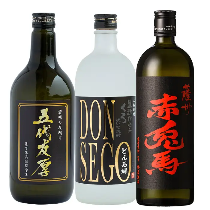 本格芋焼酎 五代友厚・DONSEGO・赤兎馬 720ml × 各3本 鹿児島  焼酎【99-026-09】