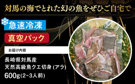 天然 高級魚 クエ 切り身 600g 【長崎県 対馬産】 活〆 新鮮 海鮮 魚介 海の幸 急速冷凍 クエ鍋  [WBU001]