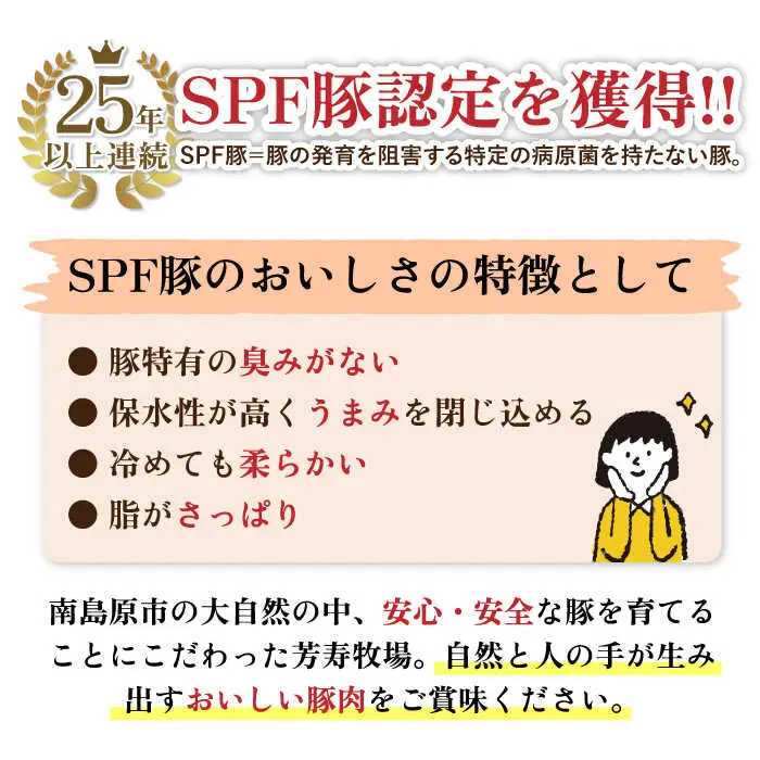 芳寿豚 肩ローススライス 500g 南島原市 / 芳寿牧場 [SEI032]