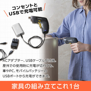 充電式電動ドライバーJDD352-H グレー／マスタード アイリスオーヤマ