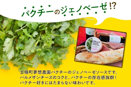 北海道 パクチー ジェノベーゼ 80g×3個 ペースト ディップソース パクラー パスタ スパゲティ おつまみ お酒のお供 冷凍 お取り寄せ 送料無料 十勝 士幌町【L39】