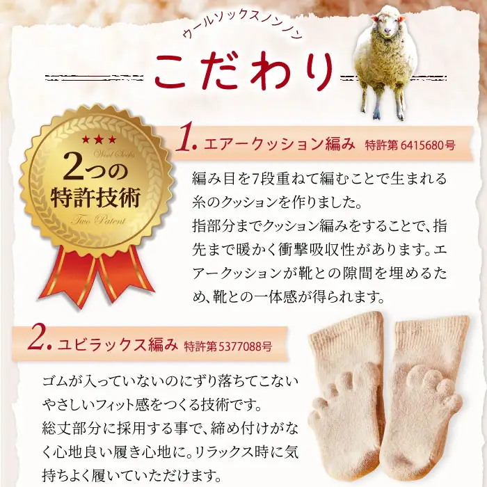 ひつじ飼いが作る ごほんゆびウールソックス Lサイズ(ピンクベージュ)【ウールソックス 5本指 靴下 Lサイズ ピンクベージュ ピンク ベージュ レディース メンズ 男女兼用 島根県 大田市】